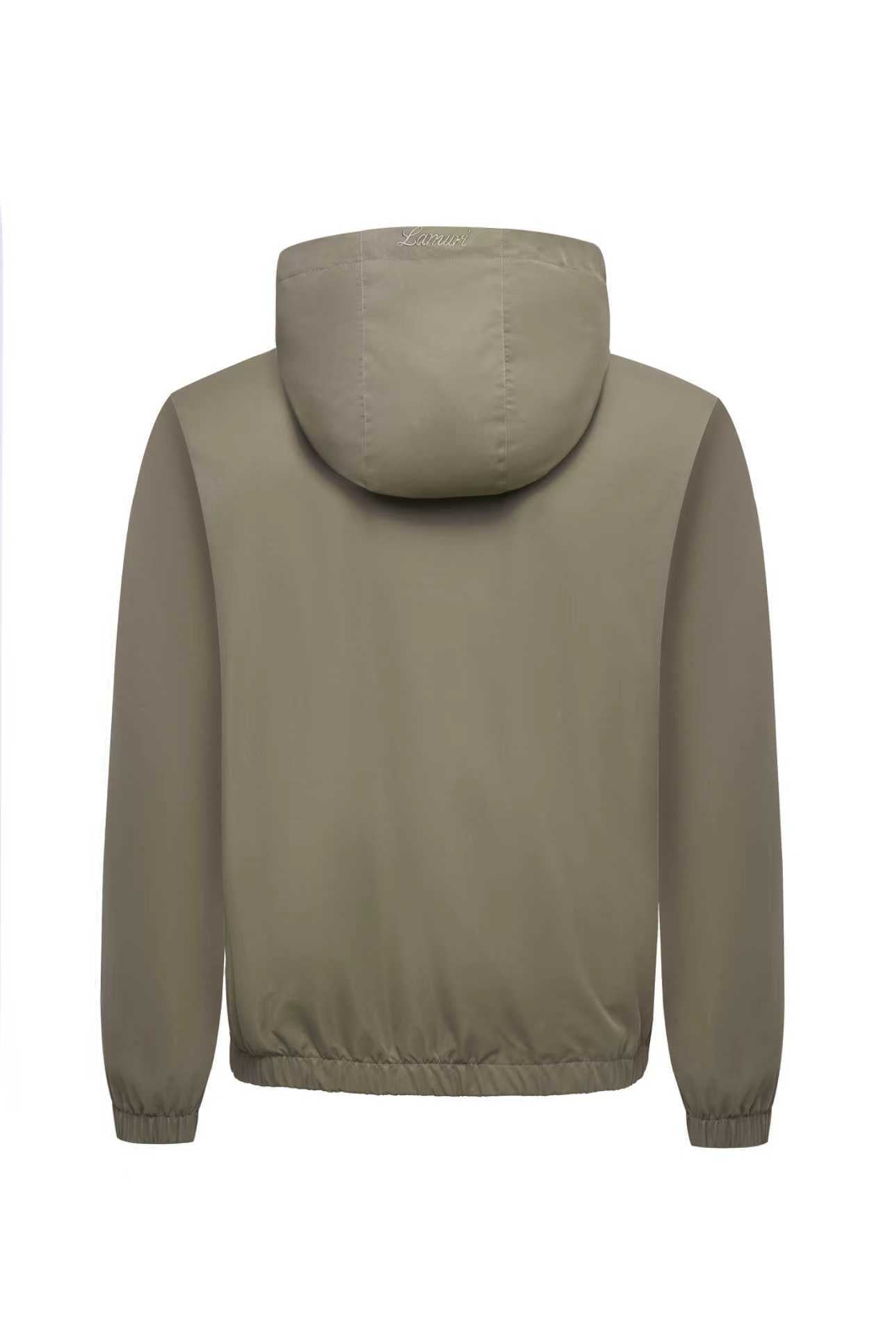 Mocha Brown Hooded Blend Jacket