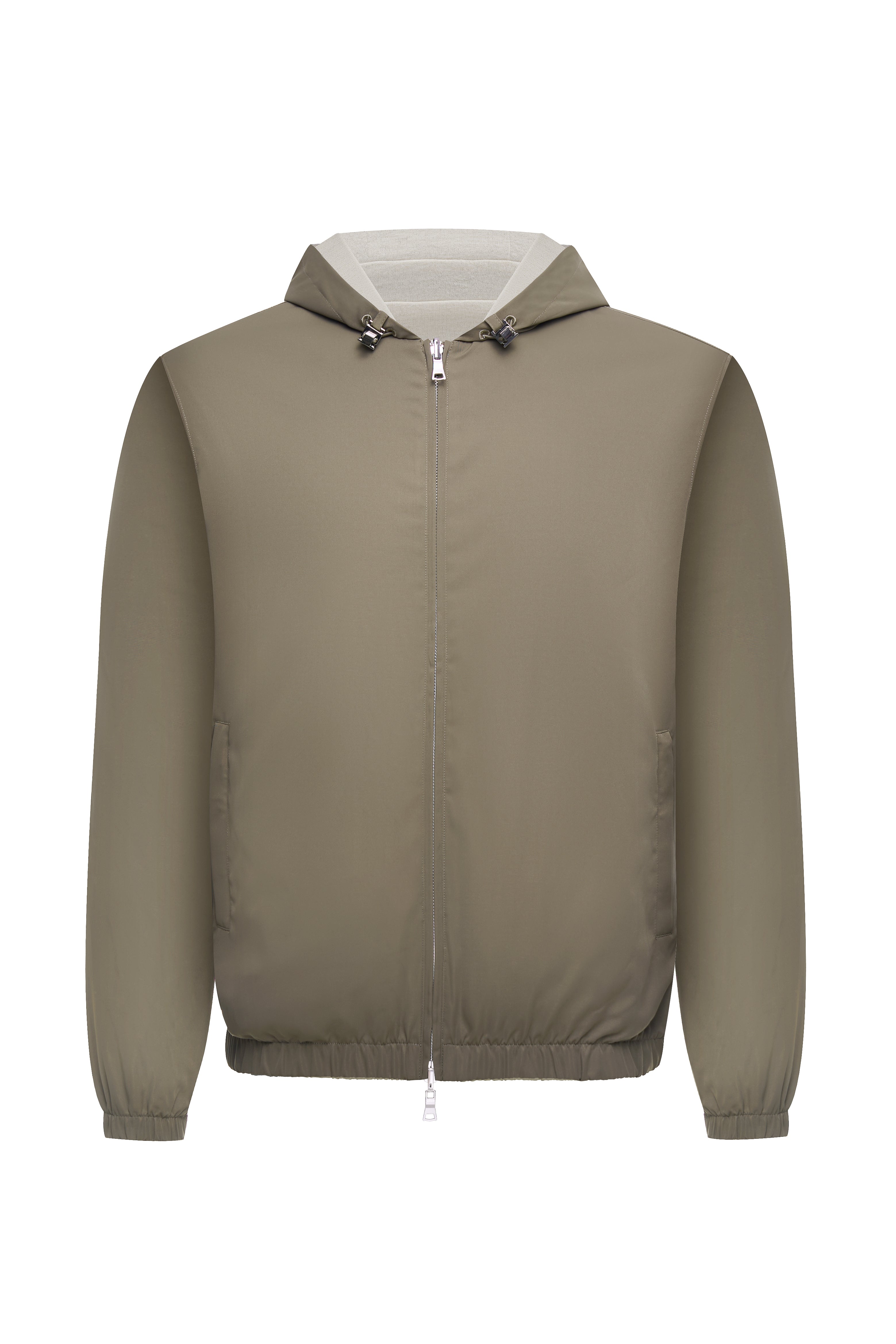 Mocha Brown Hooded Blend Jacket