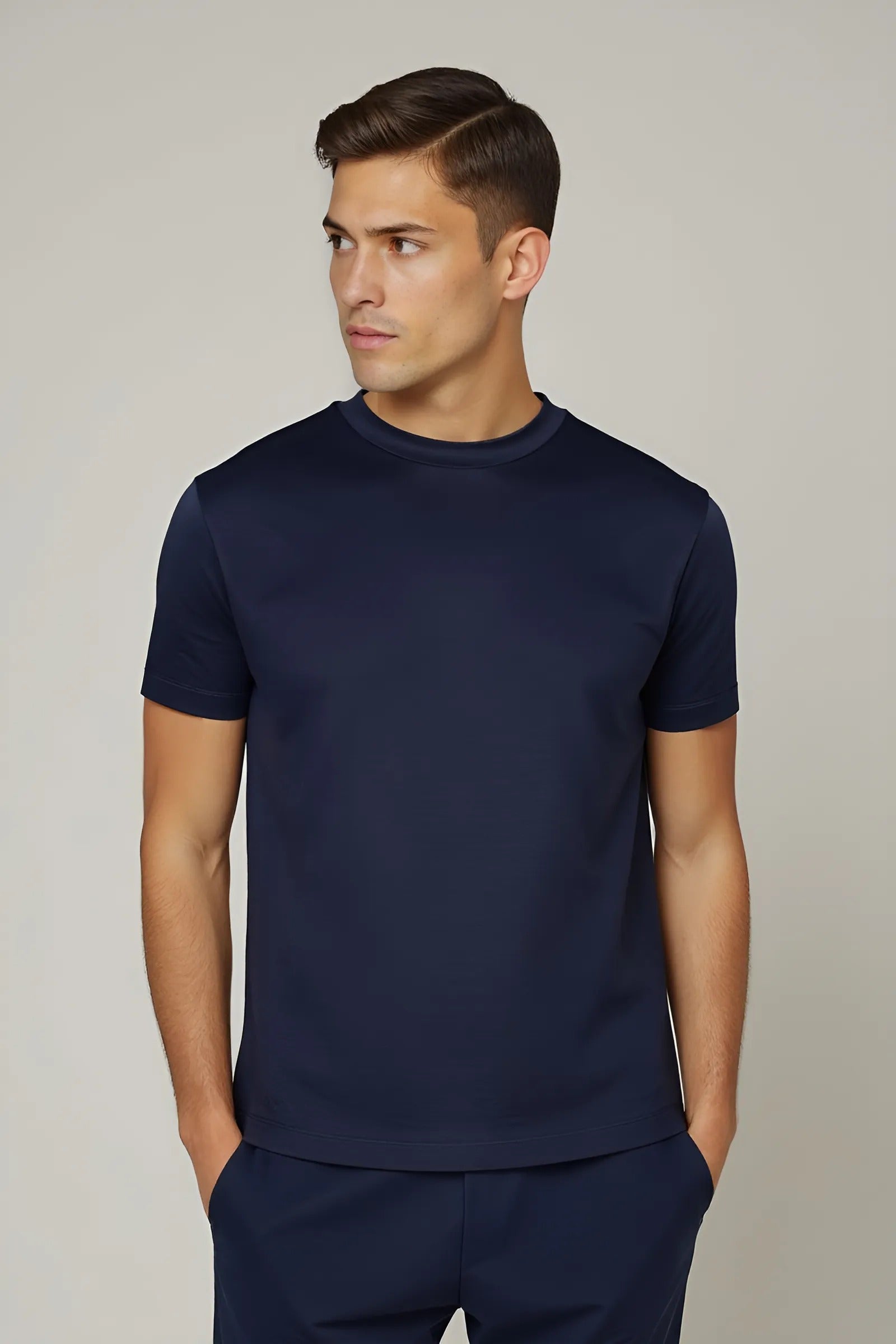 Midnight Blue Mercerised T-shirt