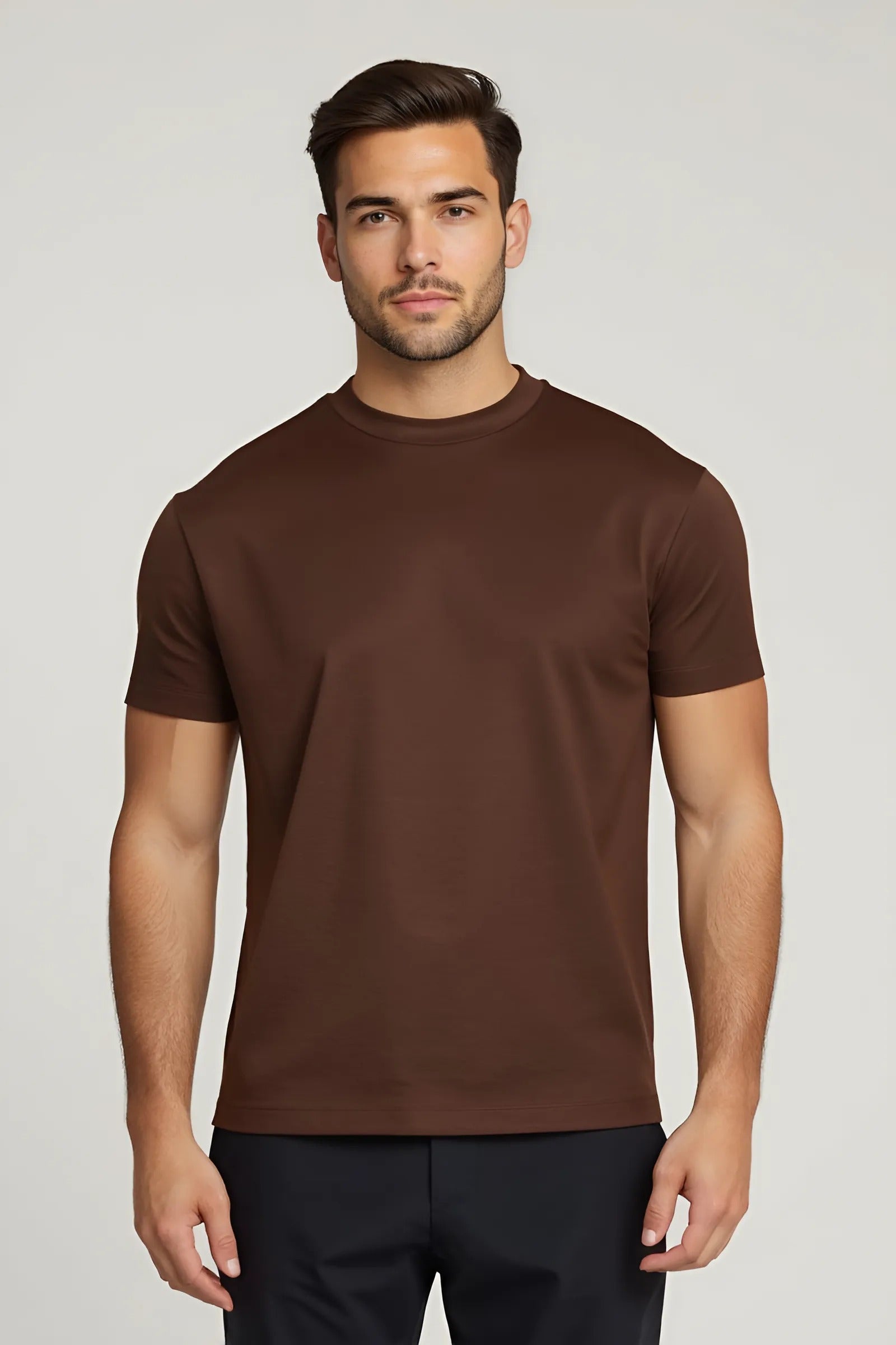 Sable brown Mercerised t-shirt